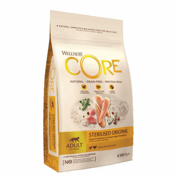 Wellness Core – Croquettes Chat Stérilisé Poulet & Dinde
