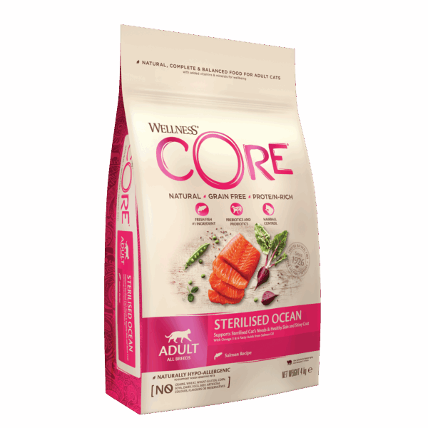 Wellness Core – Croquettes Chat Stérilisé Ocean Saumon