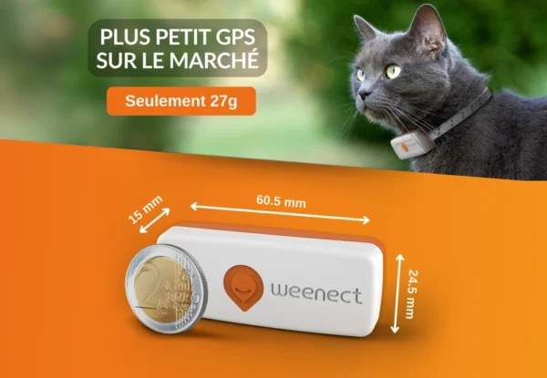Collier GPS pour chat - Weenect XS - Blanc – Image 3